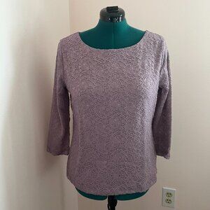 NWT Talbots Mauve Stretch Lace Top